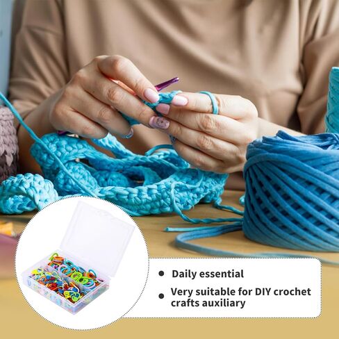 250 قطعة من علامات الغرز الملونة للكروشيه، نوعان من علامات الحياكة في مشابك قفل النسيج، الفنون والحرف اليدوية in Kuwait