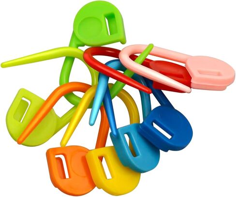 Stitch Markers,150 PCS Locking Stitch Crochet Markers Knitting Markers Crochet Stitch Markers Locking Stitch Markers Needle Clip Crochet Clips with Storage Case (10 Colors） in Kuwait