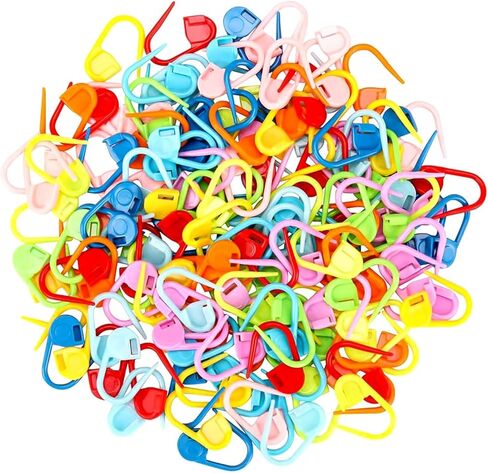 Stitch Markers,150 PCS Locking Stitch Crochet Markers Knitting Markers Crochet Stitch Markers Locking Stitch Markers Needle Clip Crochet Clips with Storage Case (10 Colors） in Kuwait