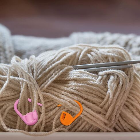 Stitch Markers,150 PCS Locking Stitch Crochet Markers Knitting Markers Crochet Stitch Markers Locking Stitch Markers Needle Clip Crochet Clips with Storage Case (10 Colors） in Kuwait