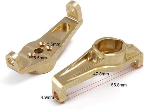 1Pair Brass Front C-Hub Carrier 68g Upgrade for TRX-4 1/10 RC Crawler in Saudi Arabia