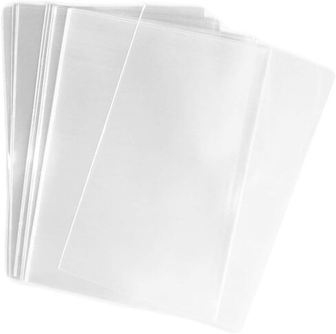 UNIQUEPACKING 100 Pcs 5 7/16 X 7 1/4 Clear A7+ (O) Card Flat Cello/Cellophane Bags Good for 5x7 Card Item in Saudi Arabia