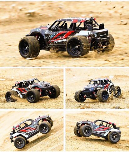 سيارة كورورو 1:18 لجميع التضاريس RC، سيارة كهربائية عالية السرعة 4WD بسرعة 36 كيلو في الساعة مع جهاز تحكم عن بعد 2.4 جيجا هرتز، شاحنة مقاومة للماء للطرق الوعرة 4X4 مع بطاريتين قابلتين لإعادة الشحن (الإصدار القياسي) in Saudi Arabia
