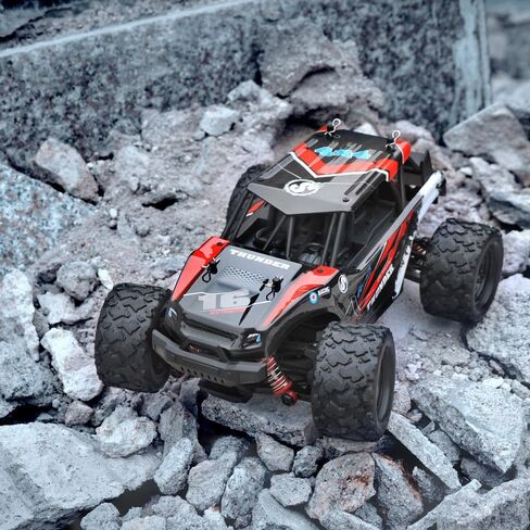 سيارة كورورو 1:18 لجميع التضاريس RC، سيارة كهربائية عالية السرعة 4WD بسرعة 36 كيلو في الساعة مع جهاز تحكم عن بعد 2.4 جيجا هرتز، شاحنة مقاومة للماء للطرق الوعرة 4X4 مع بطاريتين قابلتين لإعادة الشحن (الإصدار القياسي) in Saudi Arabia