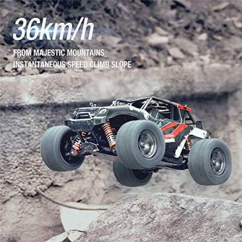 سيارة كورورو 1:18 لجميع التضاريس RC، سيارة كهربائية عالية السرعة 4WD بسرعة 36 كيلو في الساعة مع جهاز تحكم عن بعد 2.4 جيجا هرتز، شاحنة مقاومة للماء للطرق الوعرة 4X4 مع بطاريتين قابلتين لإعادة الشحن (الإصدار القياسي) in Saudi Arabia