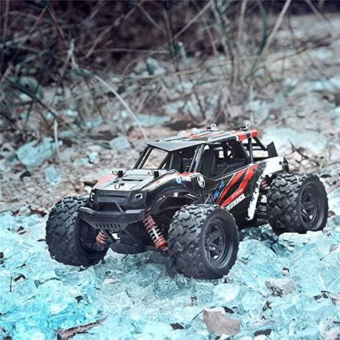سيارة كورورو 1:18 لجميع التضاريس RC، سيارة كهربائية عالية السرعة 4WD بسرعة 36 كيلو في الساعة مع جهاز تحكم عن بعد 2.4 جيجا هرتز، شاحنة مقاومة للماء للطرق الوعرة 4X4 مع بطاريتين قابلتين لإعادة الشحن (الإصدار القياسي) in Saudi Arabia