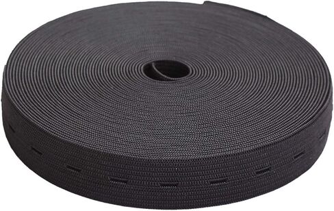 DABER VICH بطول 43 ياردة، شريط خياطة مرن قابل للتمدد بطول 43 ياردة، حبل مرن مسطح (أسود، 3/5 بوصة) in Kuwait