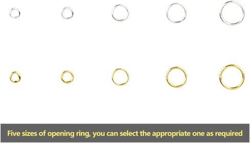 Kingsdun 1200Pcs Jump Rings for Jewelry Making with Lobster Clasps & Needle Nose Pliers, Jump Ring Opener and Tweezers, Jewelry Findings Tool Kit for Making Supplies and Necklace Repair in Kuwait