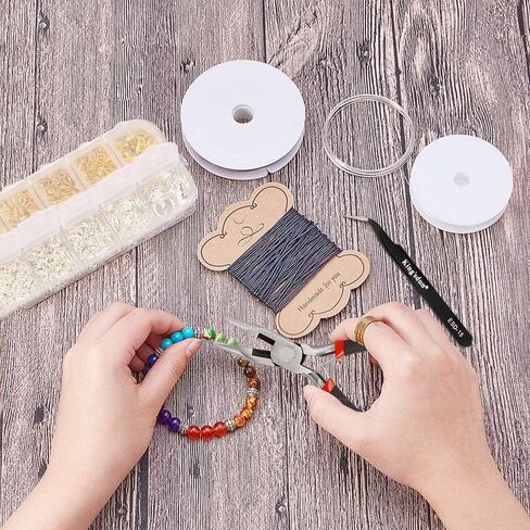 Kingsdun 1200Pcs Jump Rings for Jewelry Making with Lobster Clasps & Needle Nose Pliers, Jump Ring Opener and Tweezers, Jewelry Findings Tool Kit for Making Supplies and Necklace Repair in Kuwait