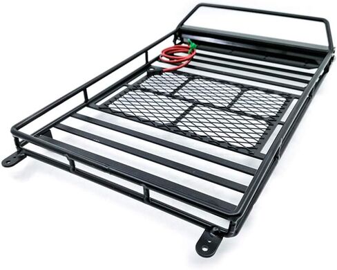 رف سقف حامل الامتعة مع شريط اضاءة LED من دي كيه كيه واي لسيارة الزاحفة بجهاز تحكم عن بعد 1/10 SCX10 90046 تراكساس TRX4 (245150 ملم) in Kuwait