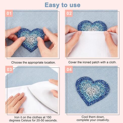 FINGERINSPIRE 10 Pack Leopard Rhinestone Patches Delicate Embroidered Patches with Different Shapes,Iron On Patches for Clothes, Dress, Hat,Jackets,Jeans, DIY Accessories in Kuwait