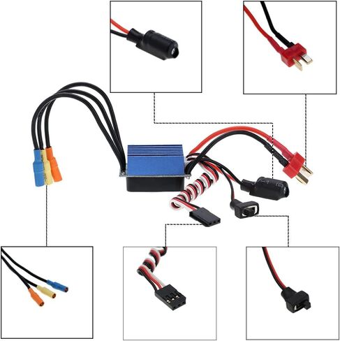 KingVal Replacement 2435 6100KV Sensorless Brushless Motor Shaft 2.3mm with 35A Brushless ESC Compatible with 1/16 1/18 RC Car in Kuwait