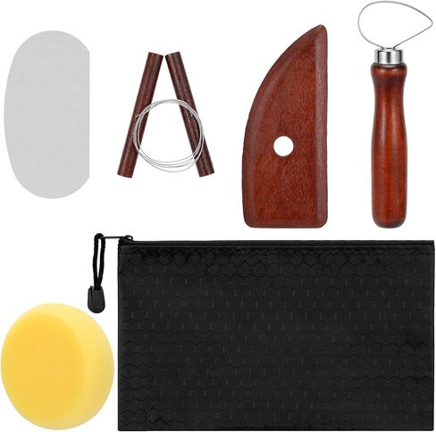 أدوات نحت الطين من بليستايم 30 قطعة، أدوات الفخار أدوات الطين أدوات النحت السيراميك، مجموعة أدوات الفخار الأساسية أدوات نحت الطين مجموعة أدوات الطين مع حقيبة in Kuwait