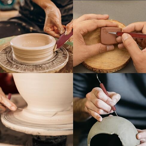 أدوات نحت الطين من بليستايم 30 قطعة، أدوات الفخار أدوات الطين أدوات النحت السيراميك، مجموعة أدوات الفخار الأساسية أدوات نحت الطين مجموعة أدوات الطين مع حقيبة in Kuwait