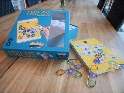 لعبة ألغاز تريلوس المنطقية من Project Genius - لاعب واحد فما فوق، للأعمار من 6 سنوات فما فوق، لعبة منطقية، لعبة ألغاز، لعبة تحفيز العقل، لاعب واحد، لعبة الأشكال، 10 مستويات، 60 لغز تحدي in Kuwait