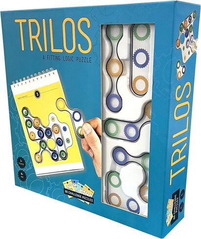 لعبة ألغاز تريلوس المنطقية من Project Genius - لاعب واحد فما فوق، للأعمار من 6 سنوات فما فوق، لعبة منطقية، لعبة ألغاز، لعبة تحفيز العقل، لاعب واحد، لعبة الأشكال، 10 مستويات، 60 لغز تحدي in Kuwait