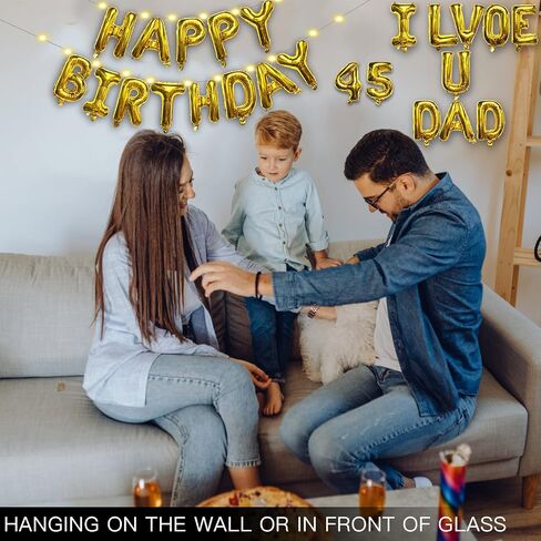 مجموعة حروف بالونات عيد ميلاد سعيد تحمل اسمًا شخصيًا، لافتة عيد ميلاد مخصصة للاسم بنفسك، مجموعتان من الحروف والأرقام A- Z و0-9 مقاس 16 بوصة مع مصباحين LED لديكورات حفلات أعياد الميلاد باللون الذهبي in Kuwait