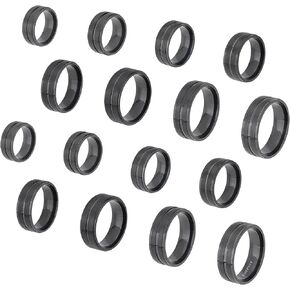 UNICRAFTALE Stainless Steel Grooved Finger Ring Blank Core Ring Hypoallergenic Metal Ring for Inlay Ring Jewelry Wedding Band Making