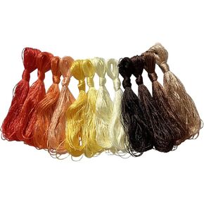 Qililandiy الطبيعية 100% حرير التوت خيوط التطريز اليدوية خيوط المجوهرات المنسوجة مجموعات DIY 12 لونًا in Kuwait