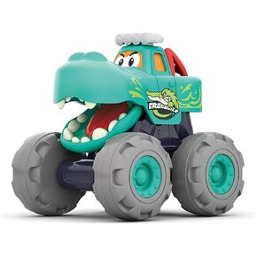 شاحنة التمساح مع وظيفة عجلة مجانية - ألعاب شاحنة الوحش للأولاد والبنات والرضع والأطفال الصغار - قوية ومتينة بعجلات كبيرة ووجه شخصية مرحة - من سن 12 شهرًا فما فوق / سنة واحدة in Kuwait