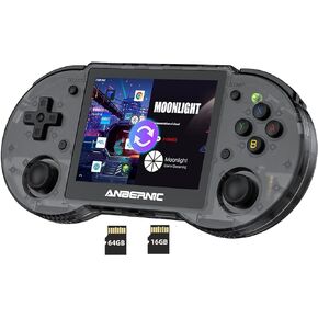 RG353PS Retro Handheld Game Console , Single Linux System RK3566 Chip 3.5 Inch IPS Screen 128G TF Card Preinstalled 4519 Games (Purple)