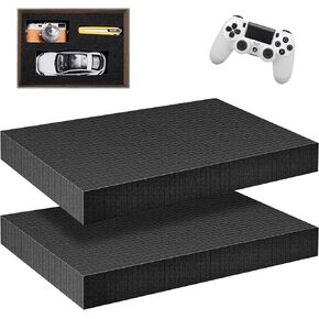 حشوات اسفنجية للحافظات من يويماس، عبوة من قطعتين من فوم بيك اند باك بوكس 15.7 × 11.81 × 1.97 انش، صينية فوم مكعبة مسبقا قابلة للتخصيص، صناديق ادوات اسفنجية قابلة للتخصيص للحافظات المتشابكة وهدايا in Kuwait