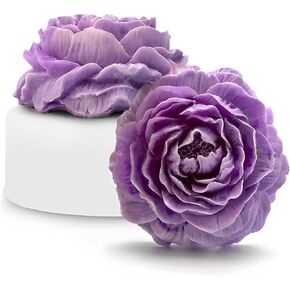 Unique 3D Peony Flower Silicone Mold - Handcraft Artistic Soy Wax Candles, Soap, Resin, Chocolate, Gypsum and Clay Crafts in Saudi Arabia