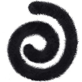 2 Pcs 22 Yards Feather Boa for Christmas Tree DIY Craft Party Wedding Home Decoration (Black)