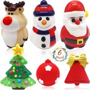 6 قطع من ألعاب الضغط لعيد الميلاد، ألعاب عيد الميلاد البطيئة الارتفاع، ألعاب تخفيف التوتر من أجل هدايا حفلات عيد الميلاد، هدية عيد الميلاد in Kuwait