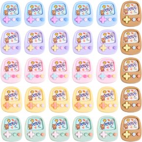 BEEFLYING 36Pcs Assorted Summer Beach Slime Resin Charms Palm Tree Duck Resin Charm Flatback Surfing Embellishments for DIY Crafts Scrapbooking Phone Case Decor