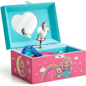Pretty Me Unicorn Musical Jewelry Box for Kids - Unicorn Gifts for Little Girls, Toddlers, Ages 3-8, Best Young Princess Unicorn Toys Gift for 3, 4, 5, 6, 7, 8 Year Old Girl - Christmas Ideas - Music in Kuwait