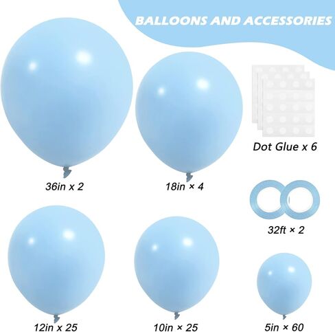 116 قطعة من بالونات RUBFAC الحمراء الياقوتية بأحجام مختلفة، عبوة من 36 18 12 10 5 بوصة لقوس جارلاند باللون الأحمر الداكن كبيرة جدًا لتزيين حفلات أعياد الميلاد وحفلات الزفاف in Kuwait