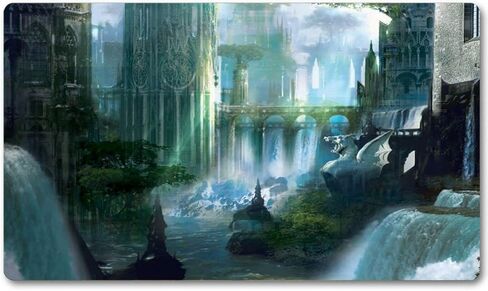 جزيرة غابة رافنيكا - بساط لعب MTG مقاس 24 × 14 بوصة من أجل سجادات الطاولة الكبيرة TCG CCG in Kuwait