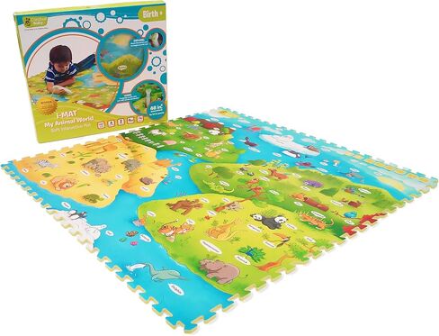 بساط لعب تعليمي ناعم آي مات ماي أنيمال وورلد من كرييتيف بيبي in Kuwait