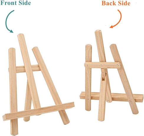 BangQiao 6 Pack 10.50 inch Natural Pine Wood Small Tabletop A-Frame Display Stand Art Easel for Artist Kids Painting Class Party, Portable Canvas Photo Picture Desktop Tripod Holder in Kuwait