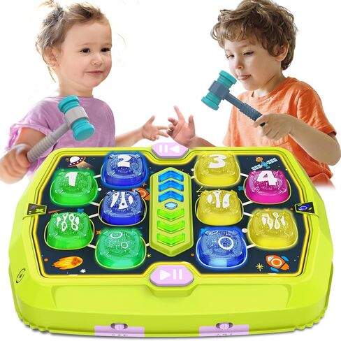 Whack Game Mole, Toys for 3-12 Year Old Boys Girls,Gift for Kids | Interactive Pounding Toys for Age 3-8, 3 Modes, 2 Hammers, Sound & Light, Birthday Xmas Gifts for Boys Girls Kids Age 3+ in Saudi Arabia