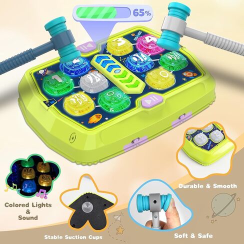 Whack Game Mole, Toys for 3-12 Year Old Boys Girls,Gift for Kids | Interactive Pounding Toys for Age 3-8, 3 Modes, 2 Hammers, Sound & Light, Birthday Xmas Gifts for Boys Girls Kids Age 3+ in Saudi Arabia