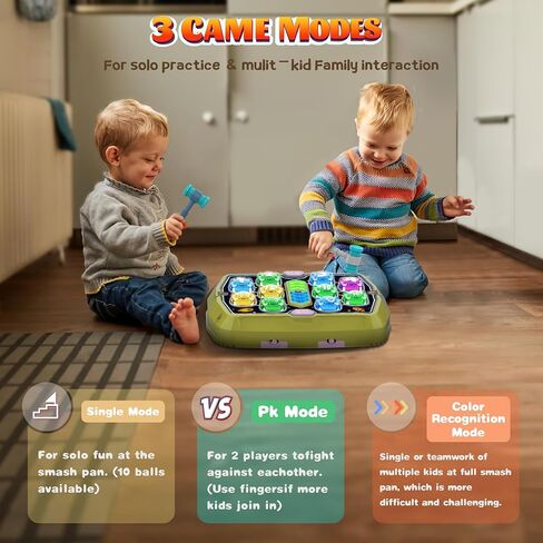Whack Game Mole, Toys for 3-12 Year Old Boys Girls,Gift for Kids | Interactive Pounding Toys for Age 3-8, 3 Modes, 2 Hammers, Sound & Light, Birthday Xmas Gifts for Boys Girls Kids Age 3+ in Saudi Arabia