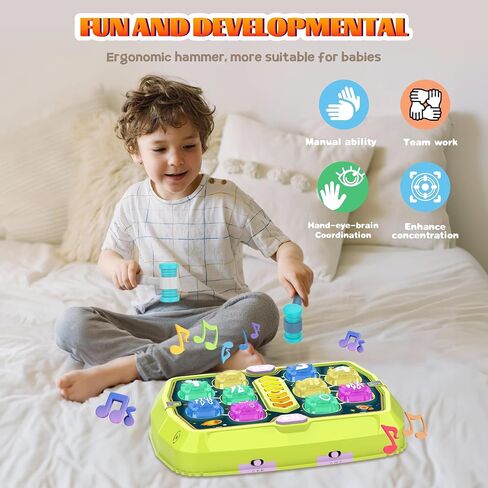 Whack Game Mole, Toys for 3-12 Year Old Boys Girls,Gift for Kids | Interactive Pounding Toys for Age 3-8, 3 Modes, 2 Hammers, Sound & Light, Birthday Xmas Gifts for Boys Girls Kids Age 3+ in Saudi Arabia