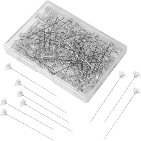100 Pieces Corsage Boutonniere Pins, Floral Pins, Bouquet Pins, Teardrop Pearl Head Straight Pins for DIY Crafts Jewelry Making Sewing Wedding Flower Decorations (100 Pieces with 1 Box) in Saudi Arabia