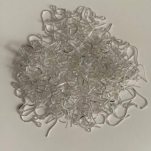 200 PCS/100 Pairs 14K Gold Tone Earring Hooks Hypoallergenic 925 Sterling Silver Plated Ear Wires Fish Hooks with 100 PCS Silicone Earring Backs and Jump Rings Earring Finding for DIY Jewelry Making in Saudi Arabia