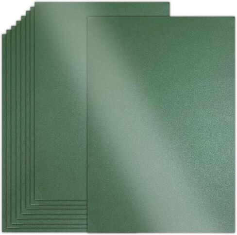 Grehge Cardstock أخضر داكن، بطاقات معدنية مقاس 8.5 × 11 بوصة، ورق طباعة بطاقات لامعة بوزن 79 رطل-210 جرامًا للمتر المربع، مثالية للشهادات، والدعوات، والتغليف، وبطاقات الزفاف، وبطاقات الحرف اليدوية in Kuwait