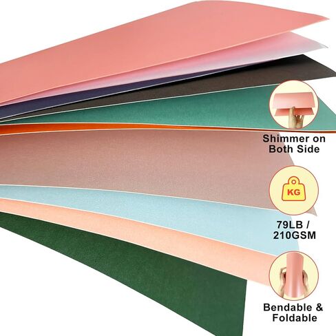 Grehge Cardstock أخضر داكن، بطاقات معدنية مقاس 8.5 × 11 بوصة، ورق طباعة بطاقات لامعة بوزن 79 رطل-210 جرامًا للمتر المربع، مثالية للشهادات، والدعوات، والتغليف، وبطاقات الزفاف، وبطاقات الحرف اليدوية in Kuwait