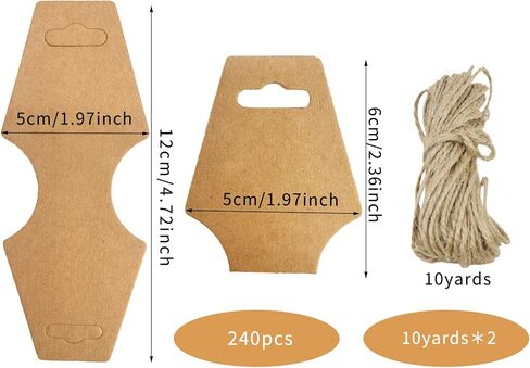 200pcs Kraft Heart Gift Tags Price Tags Paper Blank Labeling Tags Marking Tags with Jute String & Elastic Cord for Product Jewerly, Arts, Crafts, Party, Wedding #PQ121 (6cmx5.5cm) in Kuwait