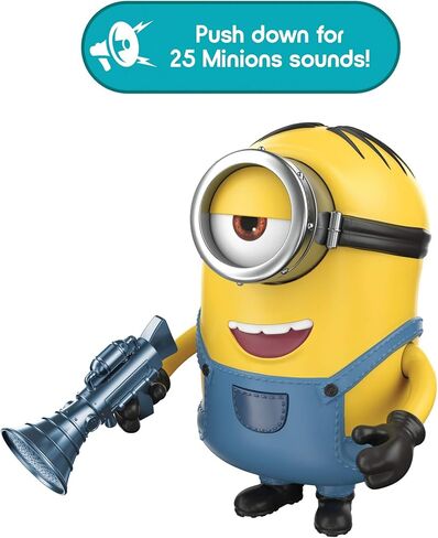 Minions: The Rise of Gru Sing ‘N Babble Stuart Interactive Action Figure, Talking Character Toy with 25 Plus Talking & Laughing Sounds 4-in Tall, Kids Gift Ages 4 Years & Older in Saudi Arabia