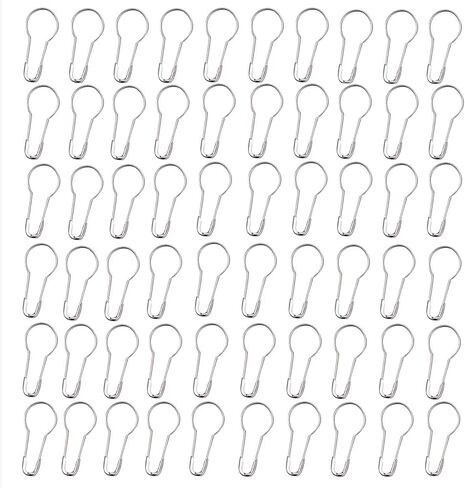 0.8 بوصة دبوس القرع المعدني / دبوس المصباح / دبابيس الأمان / دبابيس علامة الملابس دبوس المصباح / دبوس كالاباش دبابيس إبرة الخرزة DIY إكسسوارات المنزل (فضية، 100 قطعة) in Kuwait