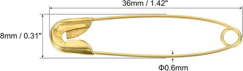 MECCANIXITY Safety Pins 1.42 Inch Metal Sewing Pins with Box for Office Home Black 192 Count in Saudi Arabia