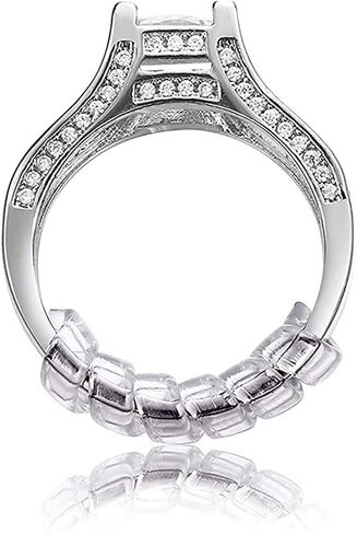 12 Pieces Ring Adjusters for Loose Rings Spiral Silicone Ring Size Reducer 3 Different Sizes Ring Tightener for Men and Women in Kuwait