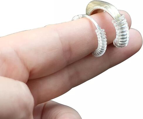 12 Pieces Ring Adjusters for Loose Rings Spiral Silicone Ring Size Reducer 3 Different Sizes Ring Tightener for Men and Women in Kuwait