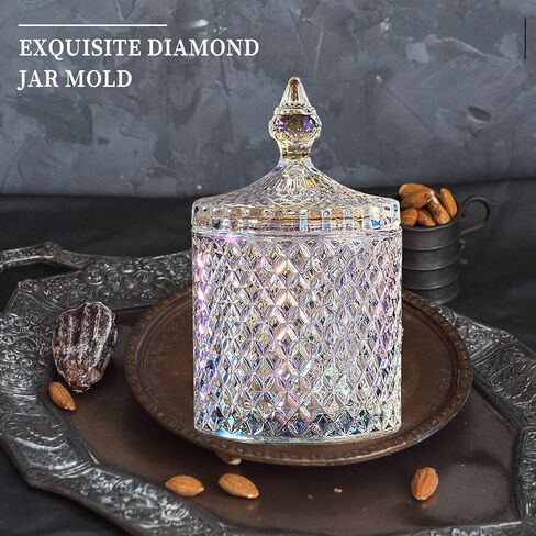 قالب جرة الراتنج مع غطاء قالب صندوق السيليكون لصب راتنجات الايبوكسي DIY زجاجة تخزين المجوهرات حاوية حلية حامل شمعة وعاء الزهور الراتنج الحرف اليدوية ديكور المنزل هدية in Kuwait
